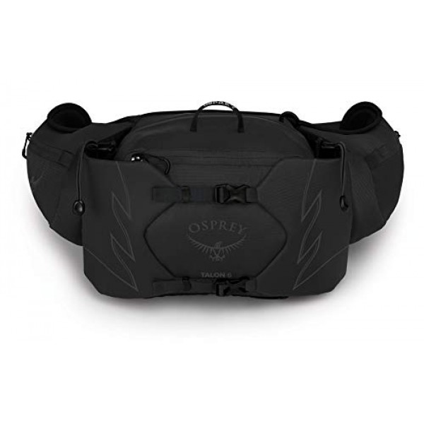Osprey Talon 6L 남성용 요추 하이킹 허리 팩, 스텔스 블랙