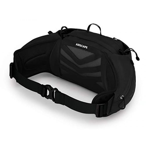 Osprey Talon 6L 남성용 요추 하이킹 허리 팩, 스텔스 블랙