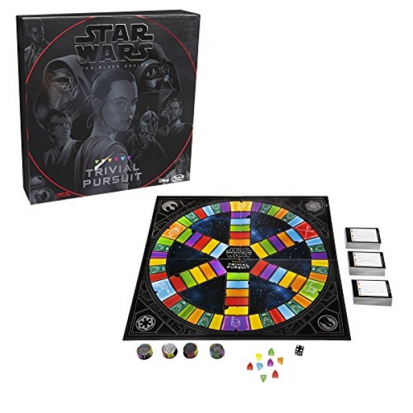 Hasbro Trivial Pursuit: Star Wars the Black Series Edition - 최고의 팬을 위한 쉽고부터 매우 어려운 1,800개 이상의 질문으로 지식 테스트 - 2~4명 - 지침 포함