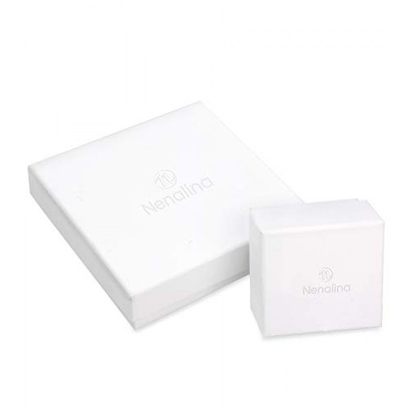 Nenalina 863356-501 여성용 하트 차크라 펜던트 팔찌 925 스털링 실버 골드 도금 유리 스톤, 패브릭, 크리스탈