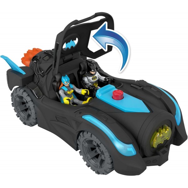 Imaginext DC 슈퍼 프렌즈 배트맨 완구 조명 및 사운드 Batmobile with Batman Figure for Pretend Play Ages 3+ Years, HGX96