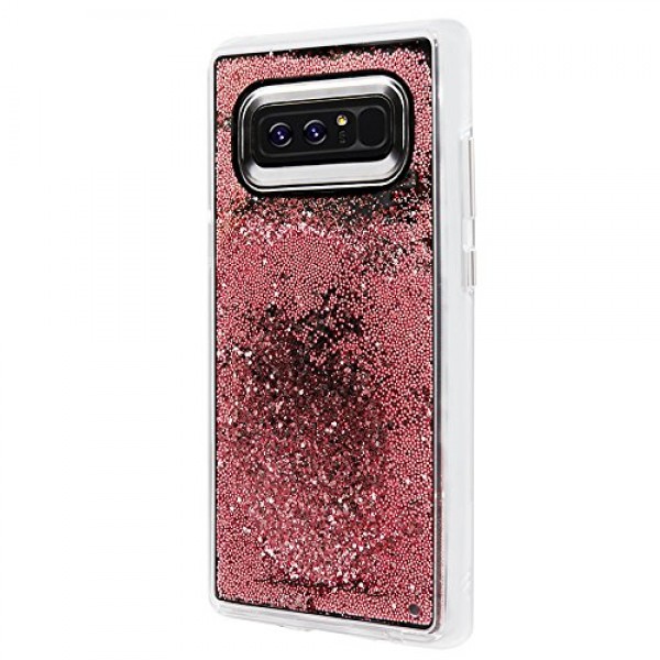Case-Mate Note 8 케이스 - 워터폴 - 로즈 골드 - 계단식 리퀴드 글리터 - 밀리터리 낙하 방지 - 삼성 갤럭시 노트 8용 보호 디자인 - 로즈 골드