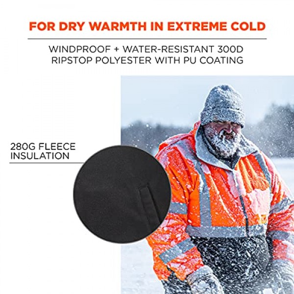 Ergodyne 스탠다드 재킷, 오렌지, 3X-Large