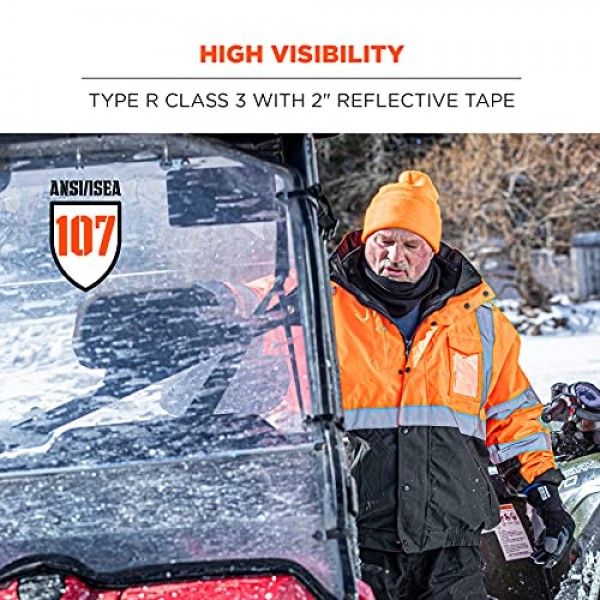 Ergodyne 스탠다드 재킷, 오렌지, 3X-Large