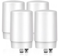 Brita®용 수도꼭지 정수 필터 교체: 수돗물용 Brita® 수도꼭지 장착형 정수 시스템과 호환되는 싱크 필터 부착물 - 흰색 - 4개