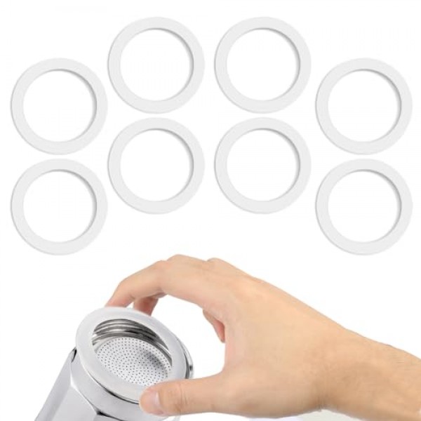 알루미늄 스토브 탑 커피 메이커 냄비 교체 부품 용 Tobaiwind 가스켓 씰 링 예비 식품 등급 실리콘 가스켓 4 컵 (8 개)