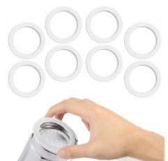 알루미늄 스토브 탑 커피 메이커 냄비 교체 부품 용 Tobaiwind 가스켓 씰 링 예비 식품 등급 실리콘 가스켓 4 컵 (8 개)