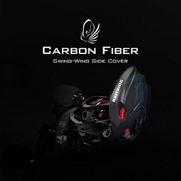 KastKing Speed ​​Demon Elite 낚시 릴, 8.6:1 기어비 베이트캐스팅 릴, 매우 부드러운 드래그 최대 18파운드, 10+1 차폐 스테인레스 스틸 BB, CNC 경량 알루미늄 프레임