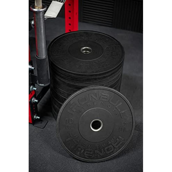 HD 범퍼 플레이트 2(싱글) - 10LB / 15LB / 25LB / 35LB / 45LB - 올림픽 바벨용 고무 웨이트 플레이트 1개 - 교차 트레이닝, 역도, 피트니스 및 체육관 웨이트에 이상적