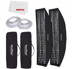 Godox 12x 47 30 x 120cm 스트립 허니컴 그리드 사진 스트로브 스튜디오용 직사각형 소프트박스 플래시 소프트박스 Bowens Mount(2PCS)