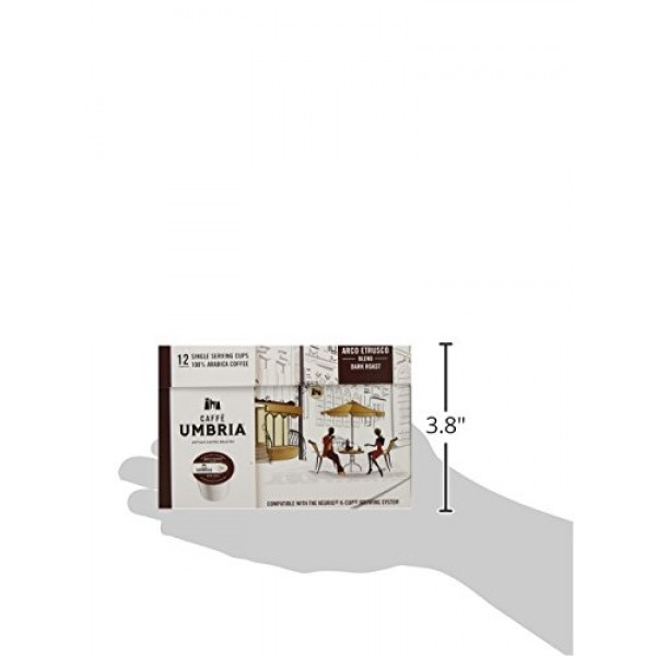 Caffe Umbria 1인용 커피 컵, 아르코 에트루스코 블렌드, 12개