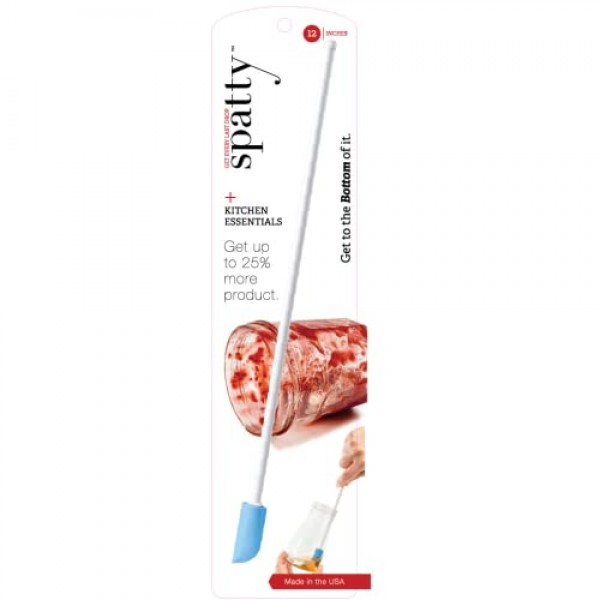 Spatty Daddy 주방 주걱(12인치 파란색) 상어 탱크 엄마가 항아리에서 마지막 한 방울까지 긁어낸 것, 케첩, 아이싱, 땅콩 버터, 요리사를 위한 스프레드 또는 혼합 선물, 