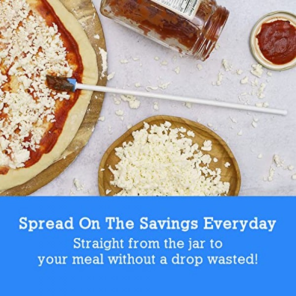 Spatty Daddy 주방 주걱(12인치 파란색) 상어 탱크 엄마가 항아리에서 마지막 한 방울까지 긁어낸 것, 케첩, 아이싱, 땅콩 버터, 요리사를 위한 스프레드 또는 혼합 선물, 