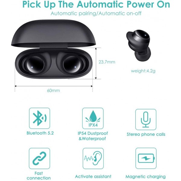 Xiaomi 헤드폰 Bluetooth Xiaomi Redmi Buds 3 Lite, 충전 케이스가 있는 Bluetooth 헤드폰, 배터리 수명이 긴 Xiaomi 헤드폰 인이어 헤드폰, 터치 컨트롤, 소음 제거, 스포츠용, 업무용