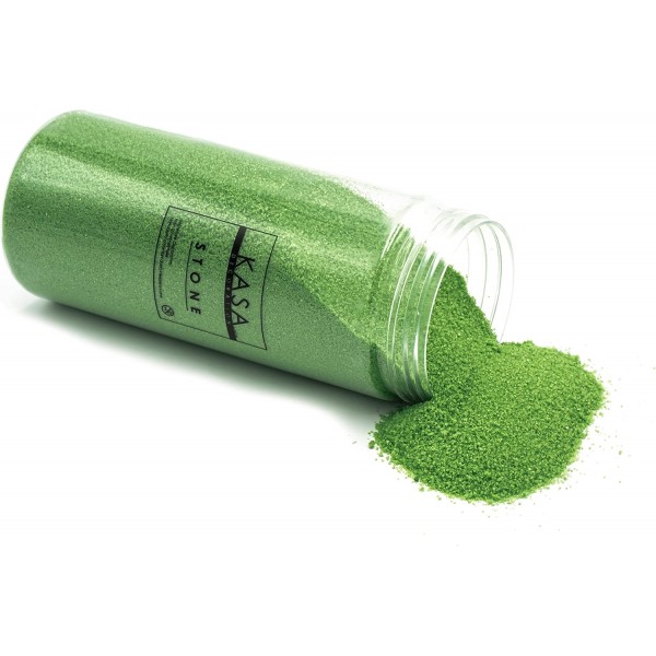 KASA DECORATION 장식용 유색 샌드 그린 1120g, 스크루 캡이 있는 단단한 병에 담긴 11가지 장식 색상, 얇은 0.2-0.6mm, 장식 아이디어에 이상적