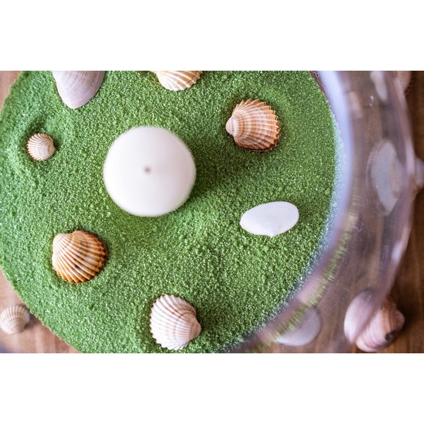 KASA DECORATION 장식용 유색 샌드 그린 1120g, 스크루 캡이 있는 단단한 병에 담긴 11가지 장식 색상, 얇은 0.2-0.6mm, 장식 아이디어에 이상적