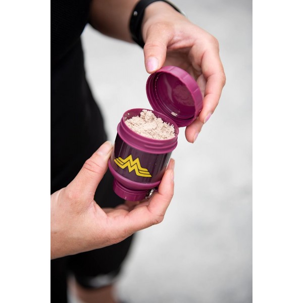 SmartShake Whey2Go Funnel, 단백질 상자, Aufbewahrungsbox, 110ml, DC Wonderwoman Wonder Woman