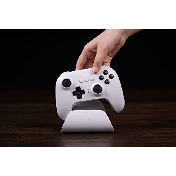 8Bitdo Ultimate 2.4g 무선 컨트롤러(Windows, Android 및 Raspberry Pi용 충전 도크 포함)(흰색)