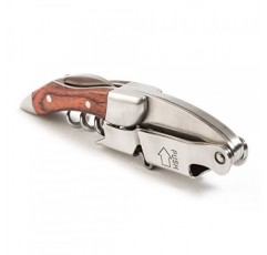 Coutale Sommelier의 프레스티지 웨이터 와인 병따개 - 로즈우드 - 프랑스 특허 스프링 장착 더블 레버 와인 오프너 - 바텐더 및 선물용 훌륭한 수동 코르크 따개