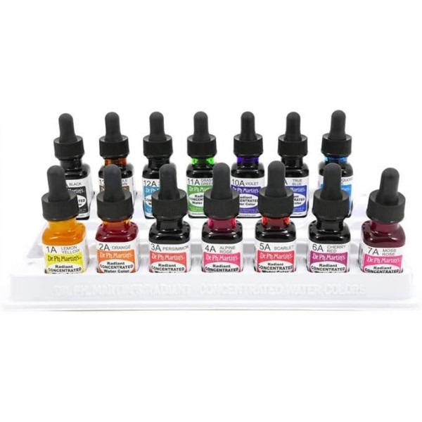 Dr. Ph. Martin's Radiant Concentrated Water Color, 0.5oz, 14개 세트(A세트)