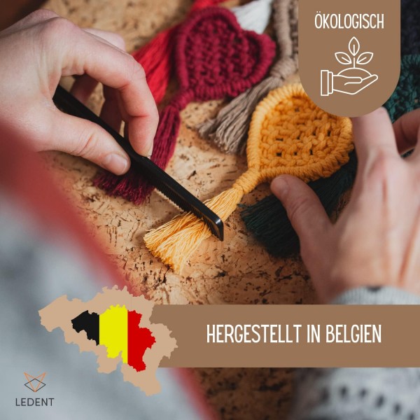 Ledent Macrame Yarn Double Twisted (3mm, Natural, 120M) - 100% 재생 면사로 만든 마크라메용 로프사 - 두꺼운 마크라메 원사 공예