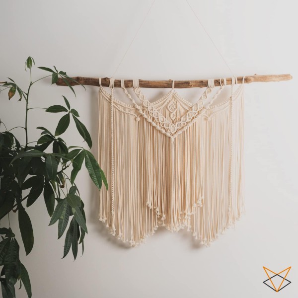 Ledent Macrame Yarn Double Twisted (3mm, Natural, 120M) - 100% 재생 면사로 만든 마크라메용 로프사 - 두꺼운 마크라메 원사 공예