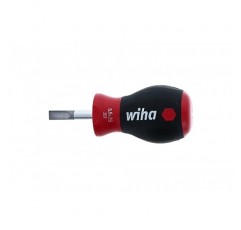 Wiha 30255 SoftFinish 손잡이가 있는 스터비 일자 드라이버, 5.0 x 25mm