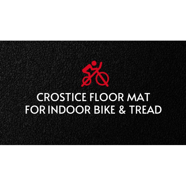 Peloton Original Bike Plus & Treadmill & Row와 호환되는 Crostice 자전거 트레이너 매트, 업그레이드 두께 6mm, 자전거 트레이너용, 나무 바닥 카펫 보호, 사이클링 홈 체육관용 액