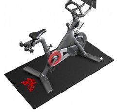 Peloton Original Bike Plus & Treadmill & Row와 호환되는 Crostice 자전거 트레이너 매트, 업그레이드 두께 6mm, 자전거 트레이너용, 나무 바닥 카펫 보호, 사이클링 홈 체육관용 액