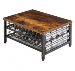 IBUYKE 네스프레소용 2단 커피 포드 서랍 홀더, 캡슐 포드 보관 주최자, 컴팩트 언더 커피 포트 보관 서랍, 슬림 홈 주방 카운터 주최자 TCJ102H, 러스틱 브라운