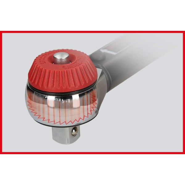 KS Tools 516.1402 1/4 인치 Ergotorque® 정밀 래칫 토크 렌치 로터리 노브, 1-5 Nm