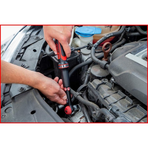 KS Tools 516.1402 1/4 인치 Ergotorque® 정밀 래칫 토크 렌치 로터리 노브, 1-5 Nm