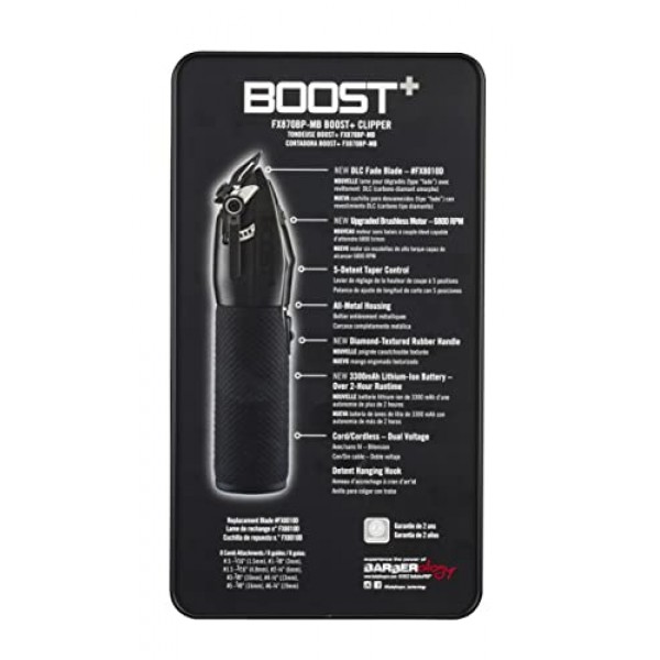 BaBylissPRO FX+ 및 Boost+ 전문가용 코드/무선 클리퍼