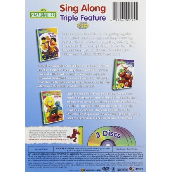 세서미 스트리트: Sing Along 트리플 기능(Sing Along / 아이들이 가장 좋아하는 컨트리 노래 / Sesame Sings Karaoke)