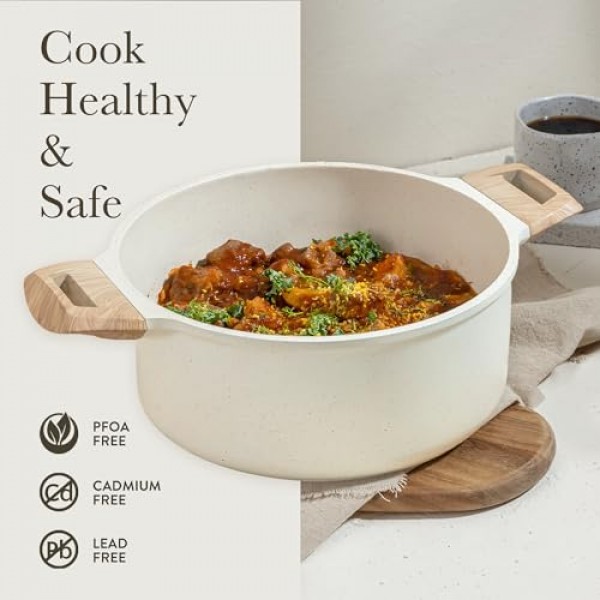 CAROTE 냄비 및 팬 세트 붙지 않음, 조리기구 세트 11개, 주방 조리 세트 조리기구/대형 프라이팬 및 소스팬(PFOS, PFOA 없음)