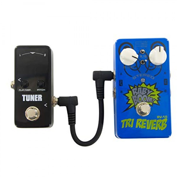 Dalonfy 기타 이펙트 페달 케이블 6 인치 -1/4 이펙트 페달용 악기 케이블 직각 패치 케이블 직각 페달 케이블 키트