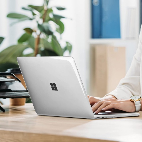 MOSISO 케이스는 Microsoft Surface Laptop Go 2/1 12.4인치 2022 2020 버전(모델: 2013 및 1943), 보호용 플라스틱 하드 쉘 케이스 커버, 크리스탈 클리어와만 호환 가능