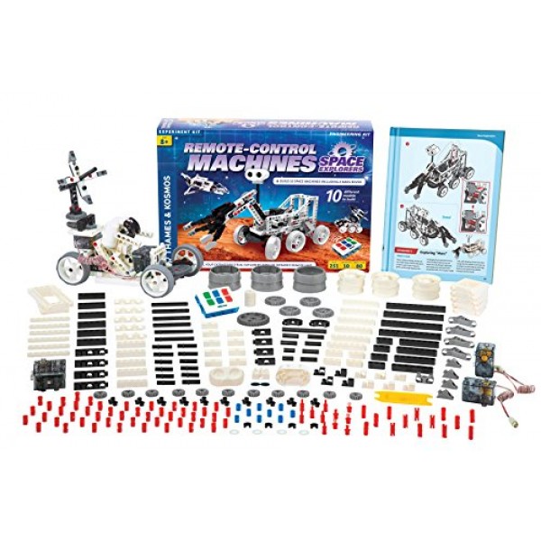 Thames & Kosmos 원격 제어 기계: 우주 탐험가 | 과학 및 공학 줄기 실험 키트 | 10가지 실제 작업 모델 구축 | Parents' Choice 금상 수상자
