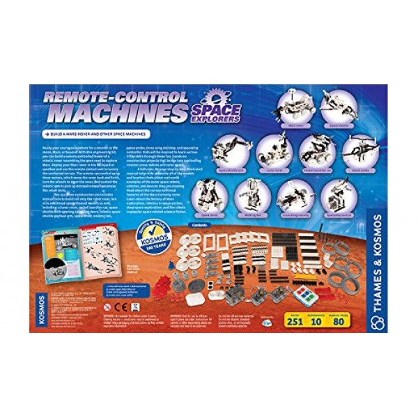 Thames & Kosmos 원격 제어 기계: 우주 탐험가 | 과학 및 공학 줄기 실험 키트 | 10가지 실제 작업 모델 구축 | Parents' Choice 금상 수상자