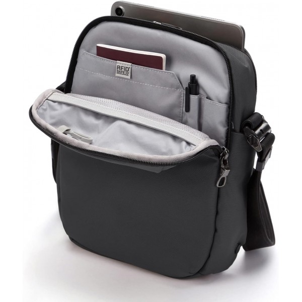 Pacsafe Metrosafe X 수직 숄더백, 슬레이트