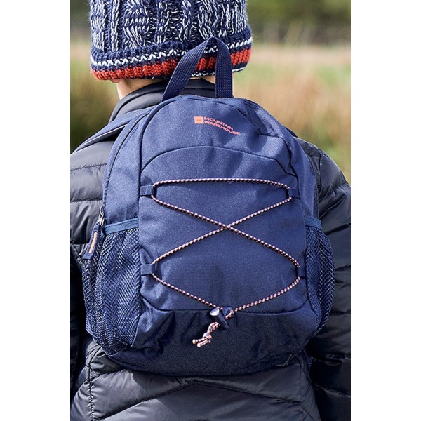 Mountain Warehouse Walklet 6L 백팩 - 반사 디테일이 있는 캐주얼 데이팩, 병 주머니가 있는 백팩, 번지 코드 포켓, 어깨끈 네이비 원 사이즈