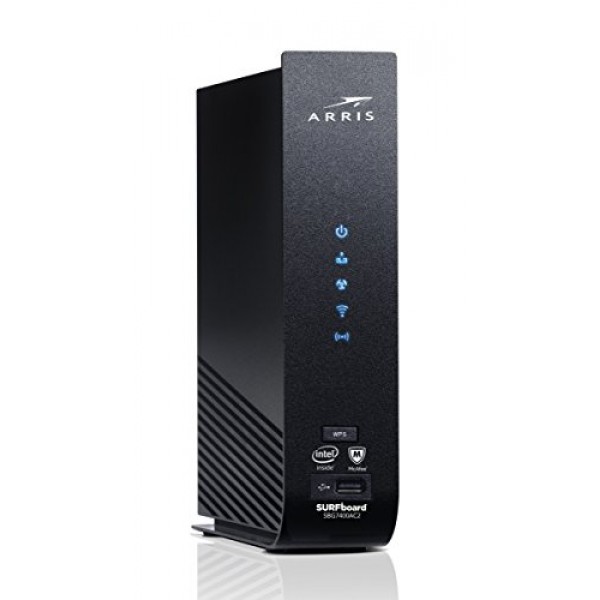 ARRIS Surfboard SBG7400AC2 케이블 모뎀/Wi-Fi 라우터(McAfee 포함), 1000548