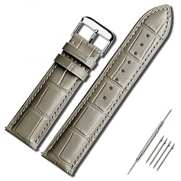 Moran 정품 가죽 시계 밴드 퀵 릴리스 18mm 20mm 22mm 교체용 Smartwatch 스트랩 삼성 Galaxy Watch 5/4/3,Garmin Watch,Huawei,Fossil,Seiko,Citizen,Ticwatch와 호환 가능