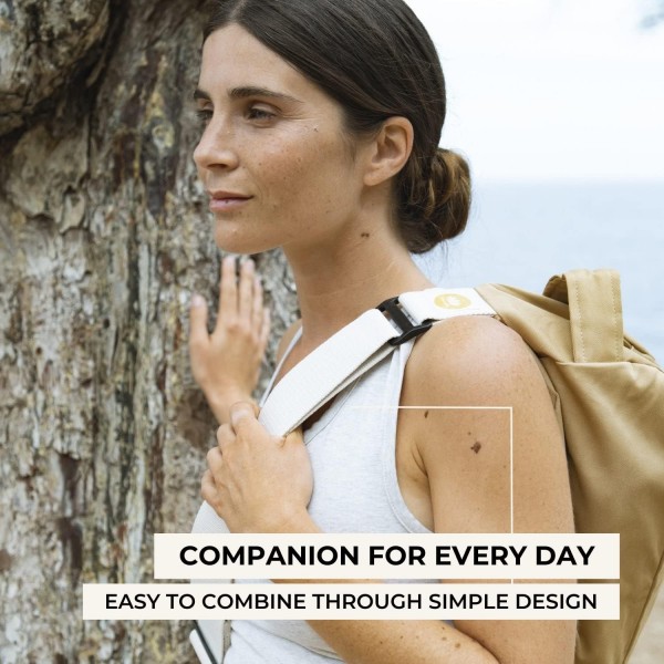 올가닉 면으로 만든 Lotuscrafts 요가 가방 PUNE - 공정하고 적으로 제조됨 - 여분의 공간이 있는 대형 요가 매트 가방 - 요가 매트 및 요가 액세서리 무연탄을 위한 가방