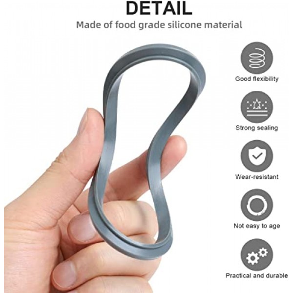 LinaLife 4 팩 가스켓 고무 씰 링 회색 Nutribullet 900W 블레이드 컵과 호환 가능 고무 링 씰 링 가스켓 Nutribullet 600/900 시리즈 블렌더와 호환 가능