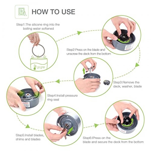 LinaLife 4 팩 가스켓 고무 씰 링 회색 Nutribullet 900W 블레이드 컵과 호환 가능 고무 링 씰 링 가스켓 Nutribullet 600/900 시리즈 블렌더와 호환 가능