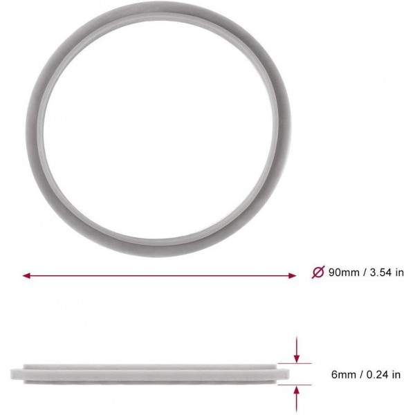 LinaLife 4 팩 가스켓 고무 씰 링 회색 Nutribullet 900W 블레이드 컵과 호환 가능 고무 링 씰 링 가스켓 Nutribullet 600/900 시리즈 블렌더와 호환 가능