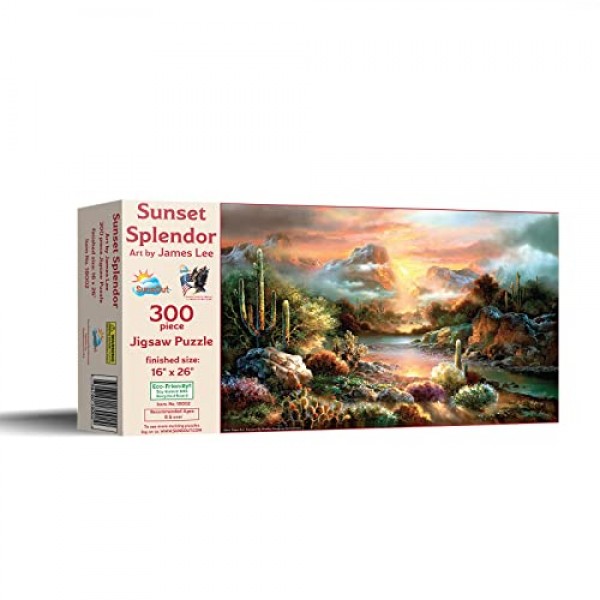 SUNSOUT INC - Sunset Splendor - 아티스트: James Lee의 300피스 직소 퍼즐 - 완성된 크기 16 x 26 - MPN # 18002