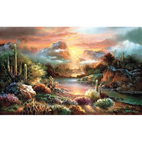 SUNSOUT INC - Sunset Splendor - 아티스트: James Lee의 300피스 직소 퍼즐 - 완성된 크기 16 x 26 - MPN # 18002