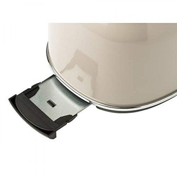 Haden Dorset 와이드 슬롯 스테인레스 스틸 2 슬라이스 레트로 토스터 및 Dorset 1.7 리터 스테인레스 스틸 전기 물 주전자